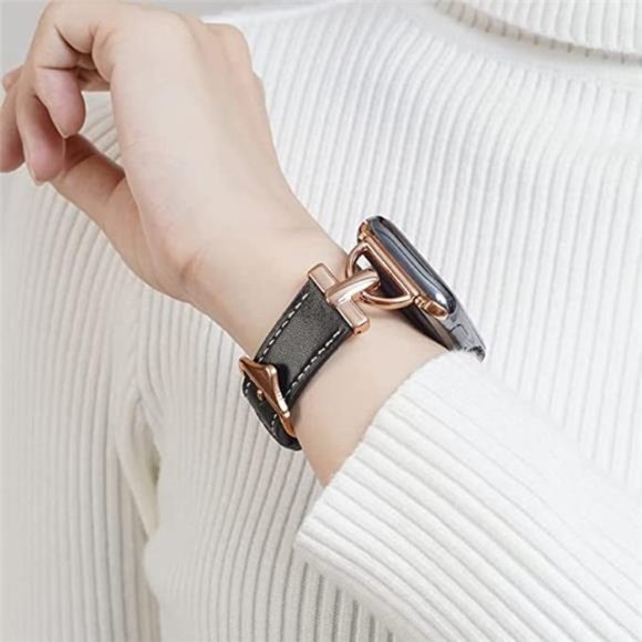 NEW Black/Rose Gold Luxury Apple Watch Band